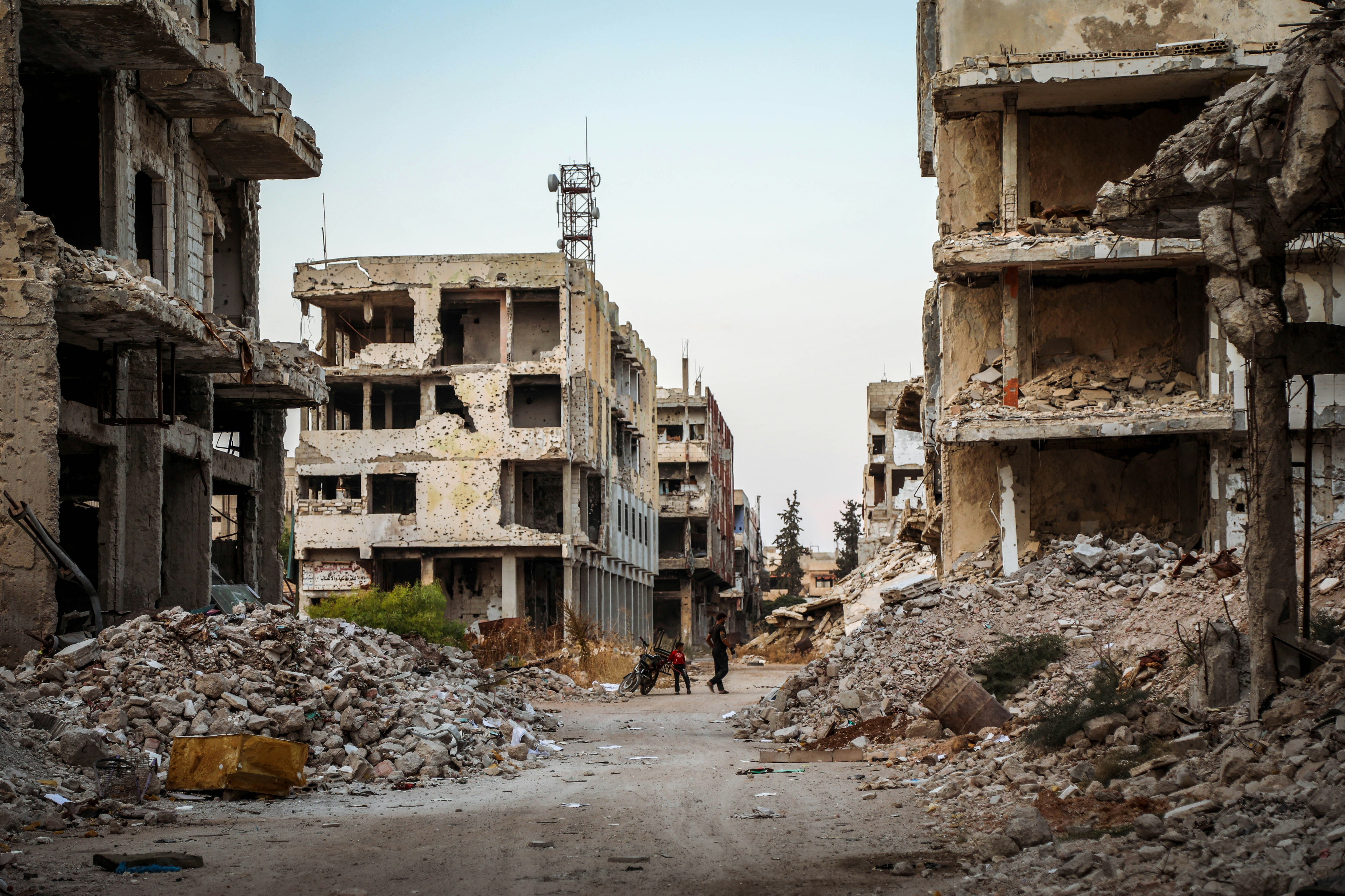 city destroyed by armed conflict